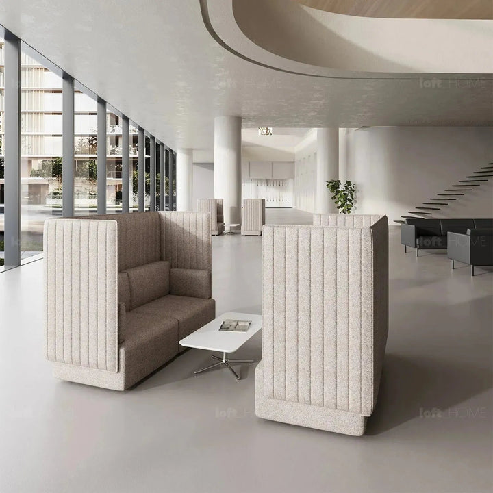 Modern Mixed Weave Fabric 2 Seater Sofa MULTI