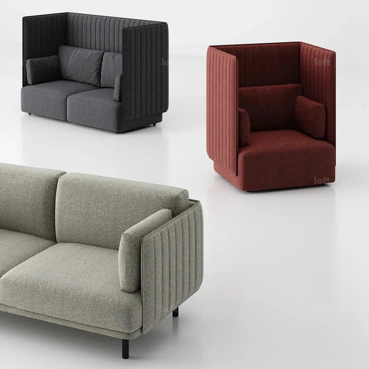 Modern Mixed Weave Fabric 2 Seater Sofa MULTI