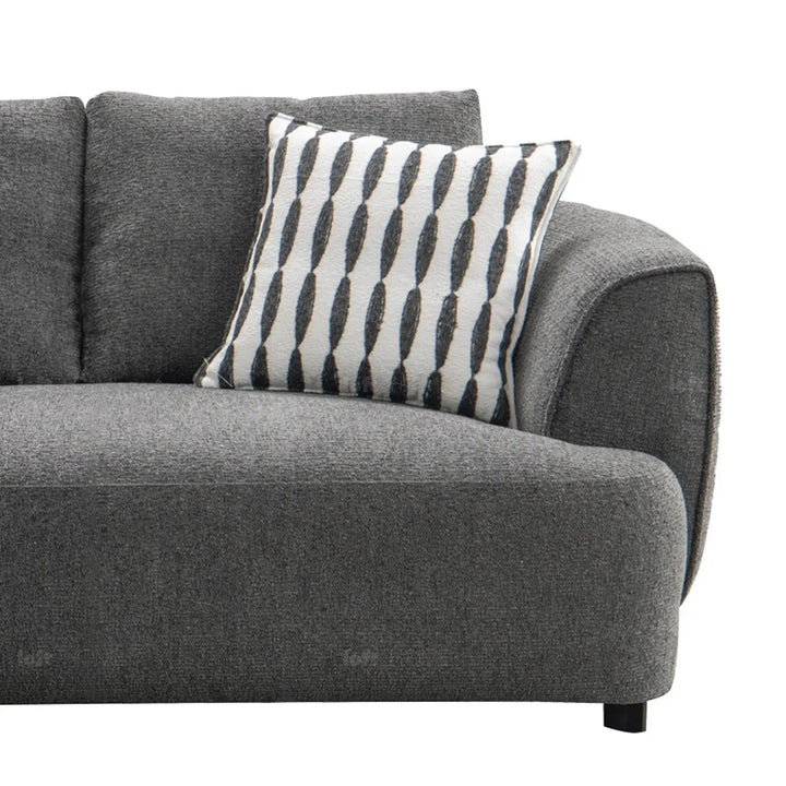 Modern mixed weave fabric 2 seater sofa oble material variants.