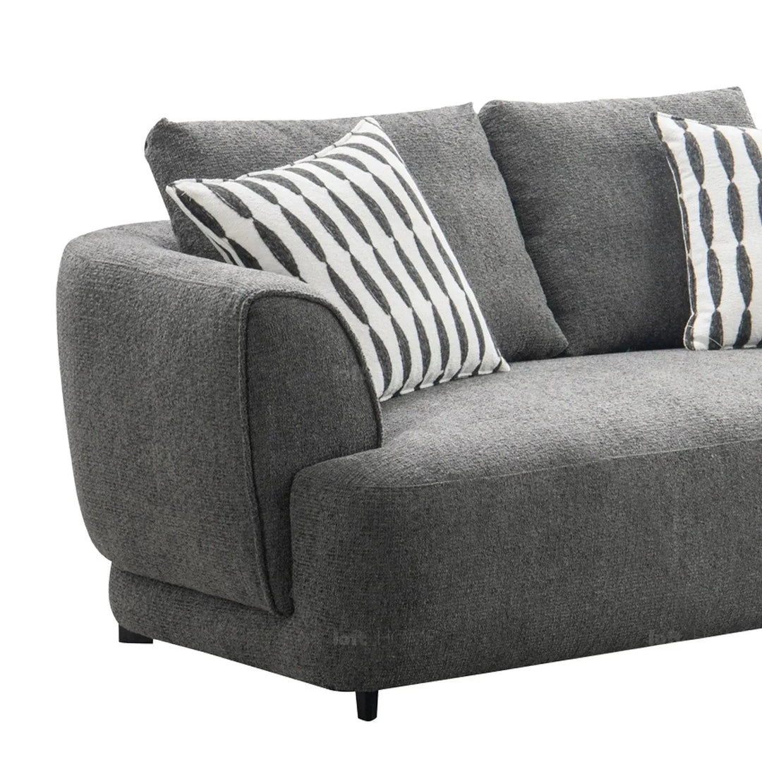 Modern mixed weave fabric 2 seater sofa oble in real life style.