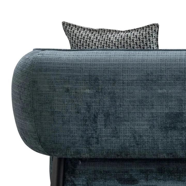 Modern mixed weave fabric 3 seater sofa nep in close up details.