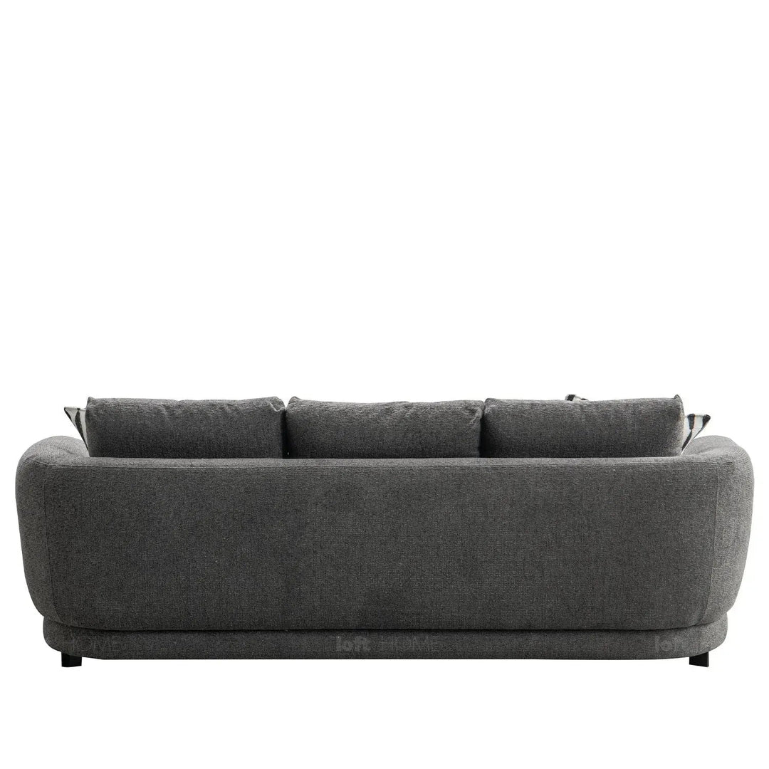 Modern mixed weave fabric 3 seater sofa oble color swatches.
