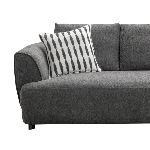 Modern Mixed Weave Fabric 3 Seater Sofa OBLE Good to Know Preview-1