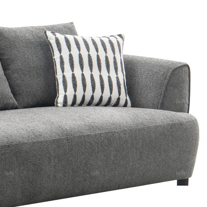 Modern mixed weave fabric 3 seater sofa oble with context.