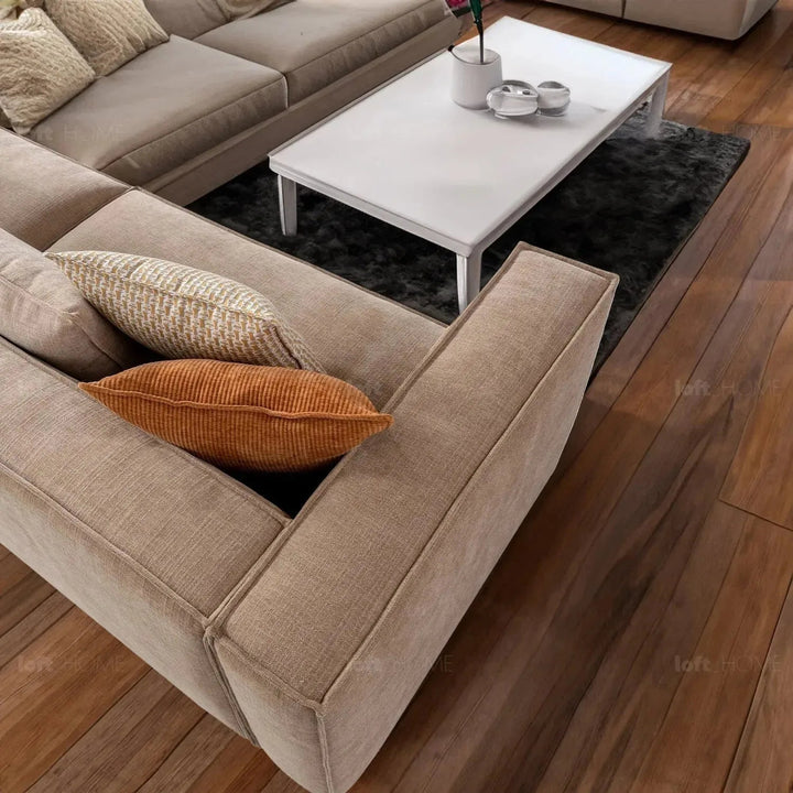 Minimalist Mixed Weave Fabric 4 Seater Sofa CYUS