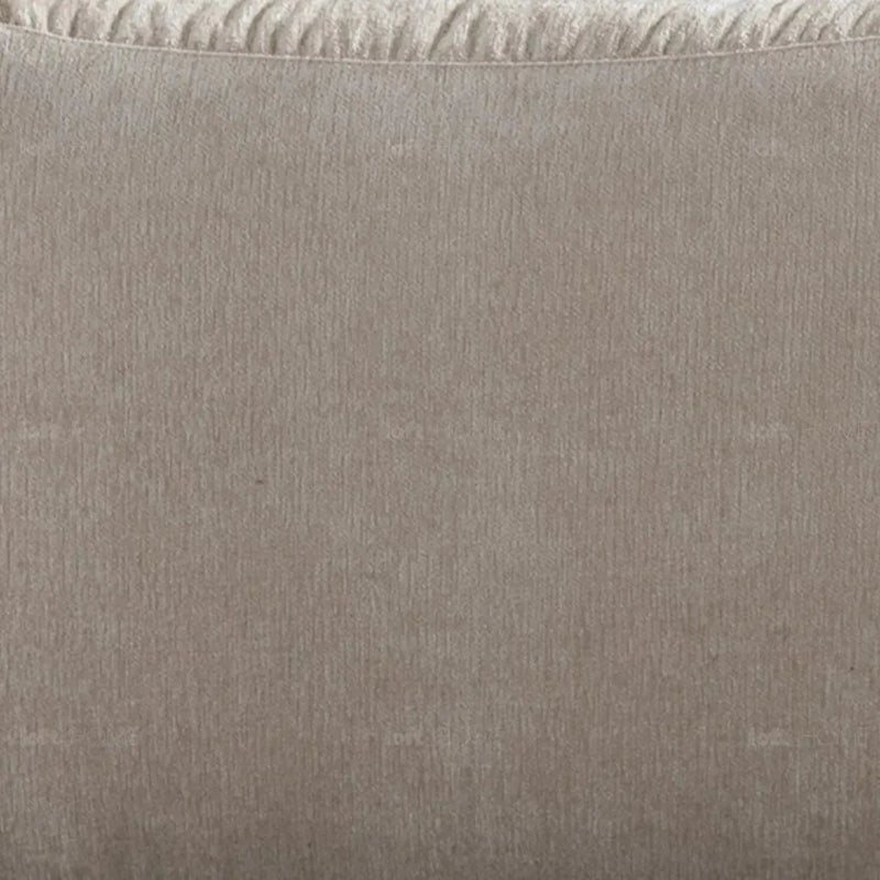 Modern mixed weave fabric 4 seater sofa nest in panoramic view.