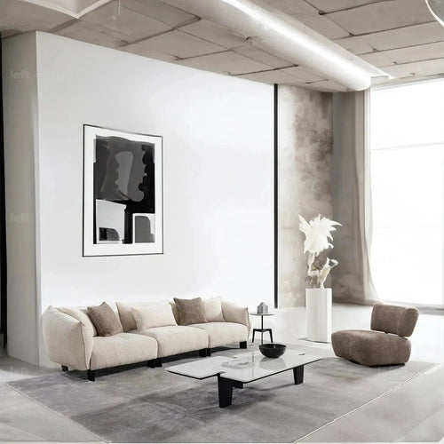 Modern Mixed Weave Fabric 4 Seater Sofa NEST Good to Know Preview-1