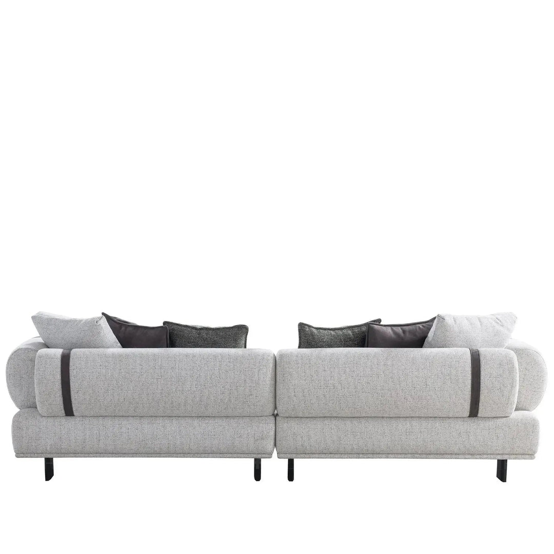 Modern mixed weave fabric 4 seater sofa divan detail 2.