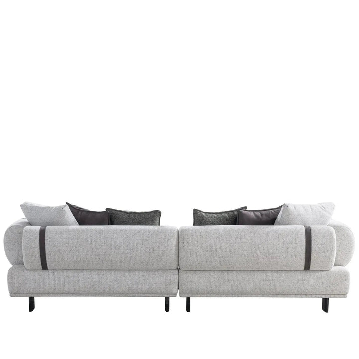 Modern mixed weave fabric 4 seater sofa divan detail 2.