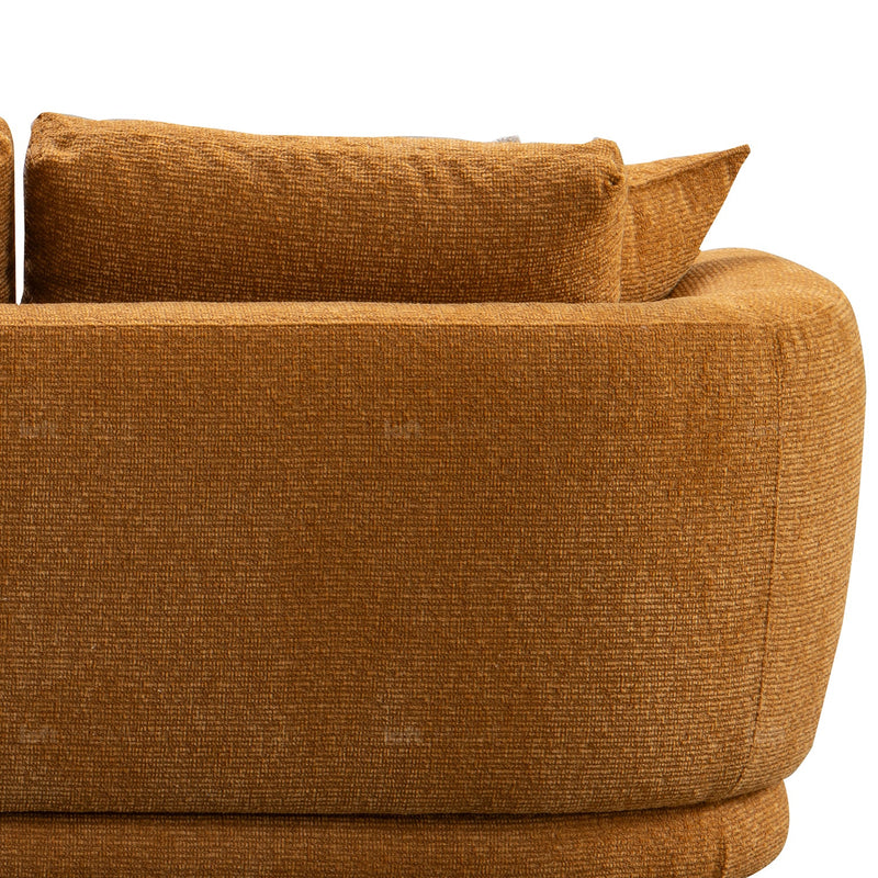 Modern Mixed Weave Fabric 4 Seater Sofa ELEGANT Material Details Chart