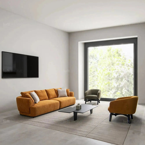 Modern Mixed Weave Fabric 4 Seater Sofa ELEGANT Good to Know Preview-1