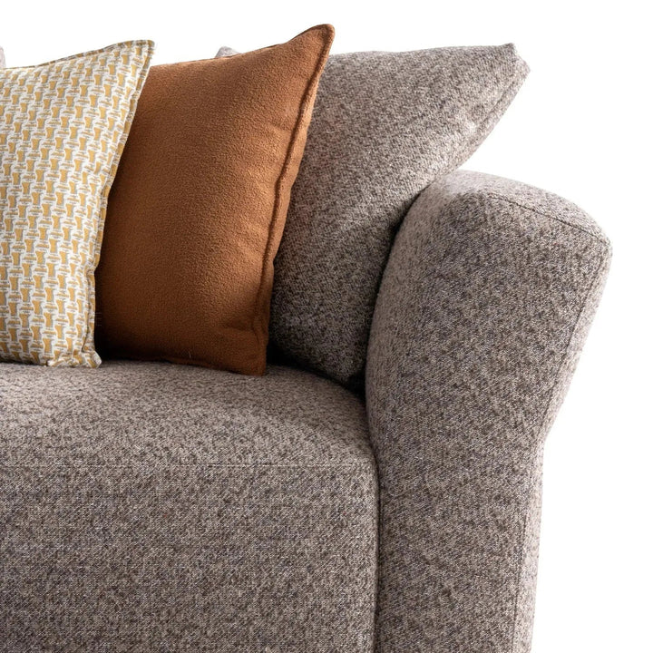 Minimalist Mixed Weave Fabric 4 Seater Sofa GLIDER