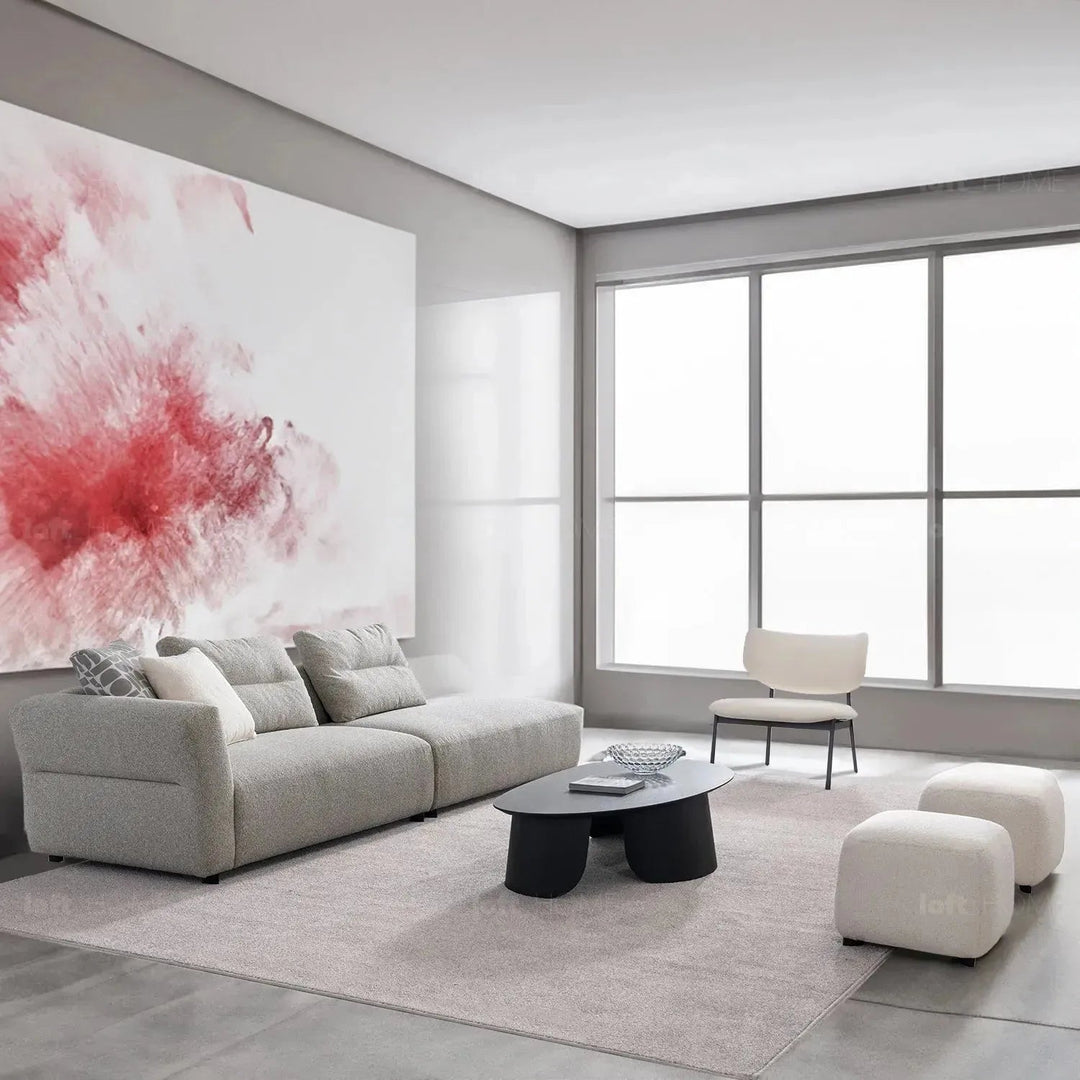 Minimalist Mixed Weave Fabric 4 Seater Sofa SANCTUARY