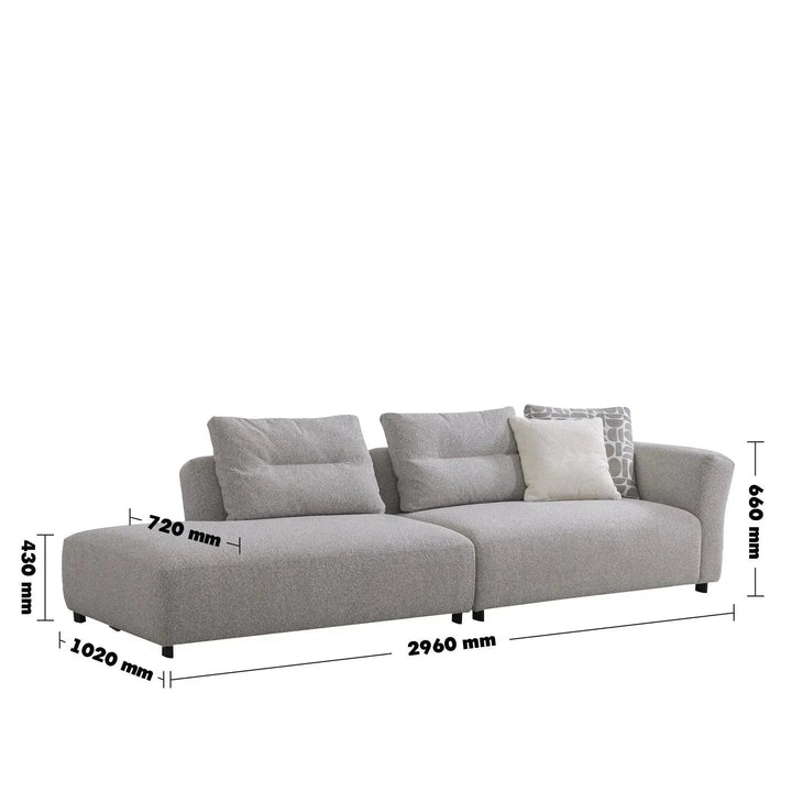 Minimalist Mixed Weave Fabric 4 Seater Sofa SANCTUARY