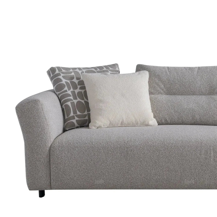 Minimalist mixed weave fabric 4 seater sofa sanctuary color swatches.
