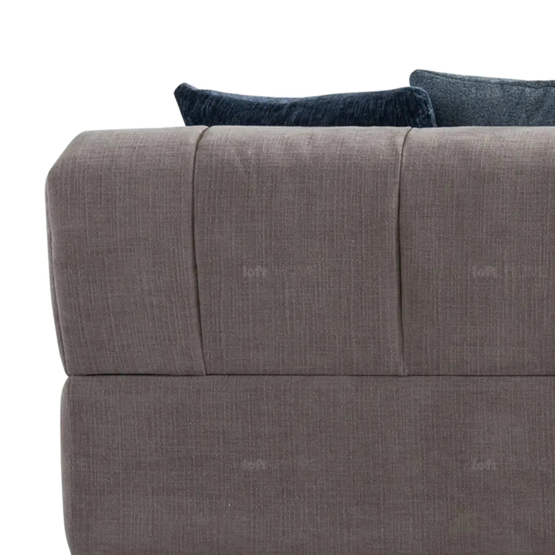 Modern mixed weave fabric 7 seater sofa luna with context.