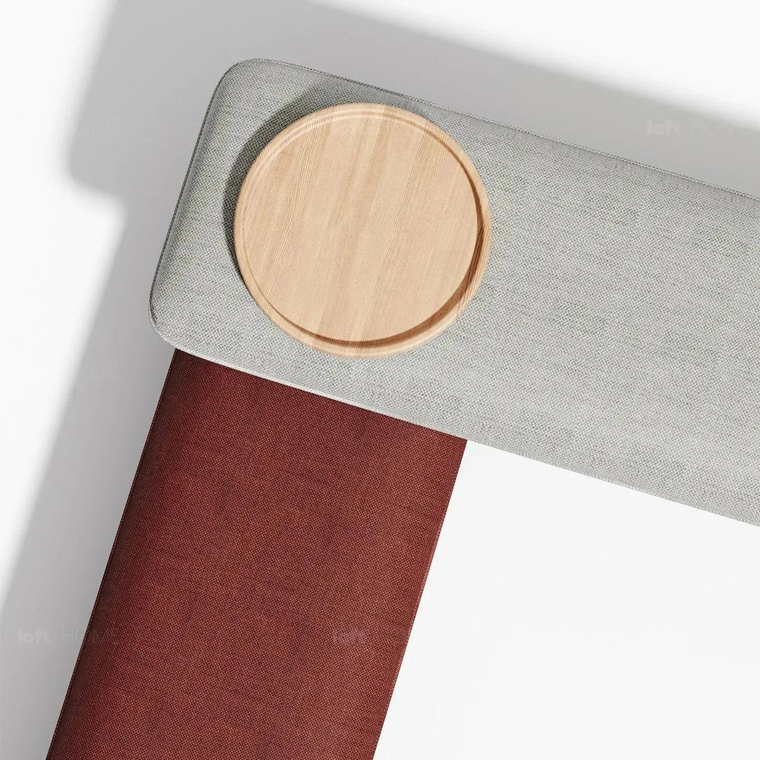 Minimalist Mixed Weave Fabric Dining Bench ELEPHANT