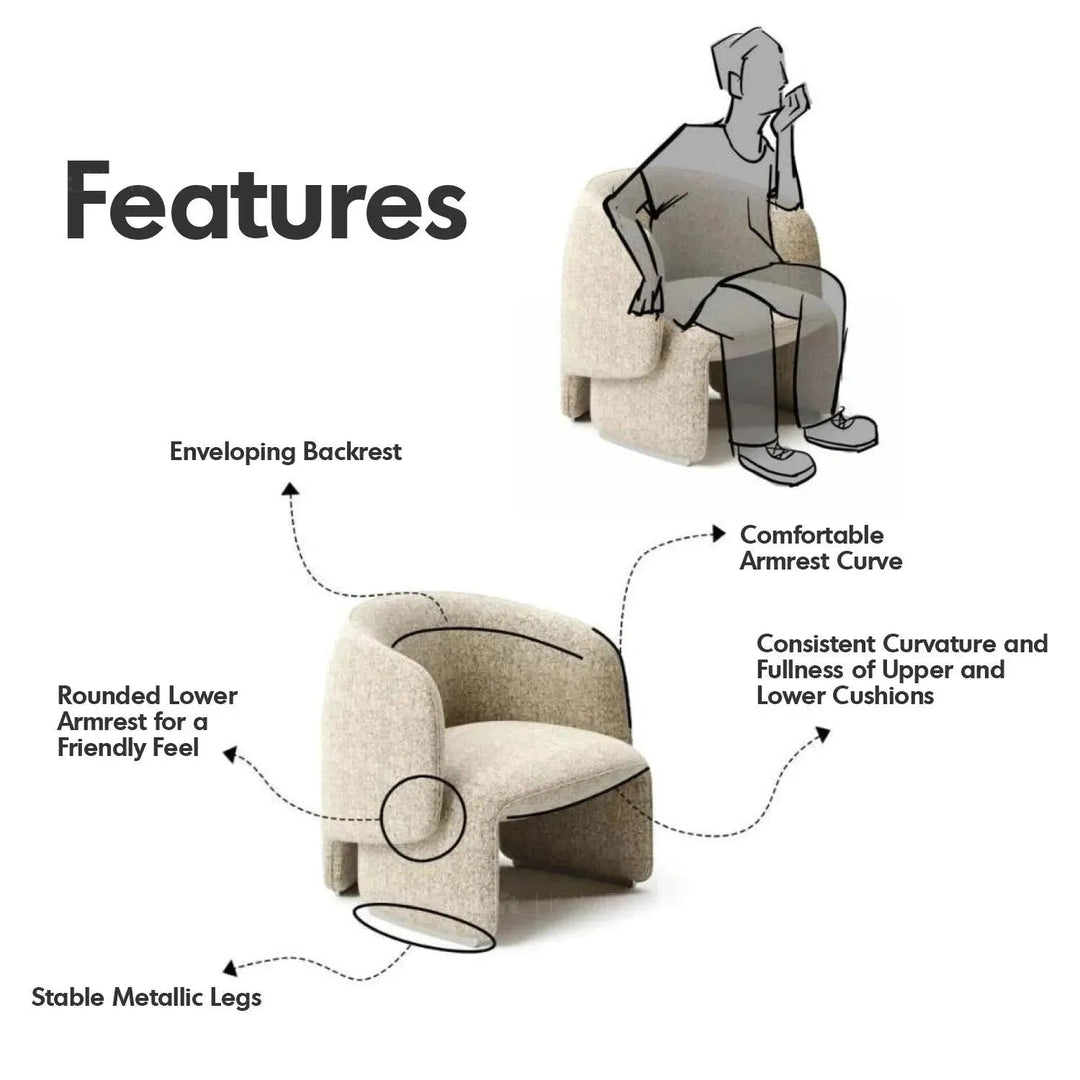 Minimalist Mixed Weave Fabric Dining Bench ELEPHANT