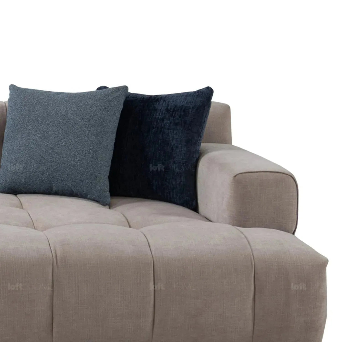 Modern mixed weave fabric l shape sectional sofa luna 3+l in real life style.