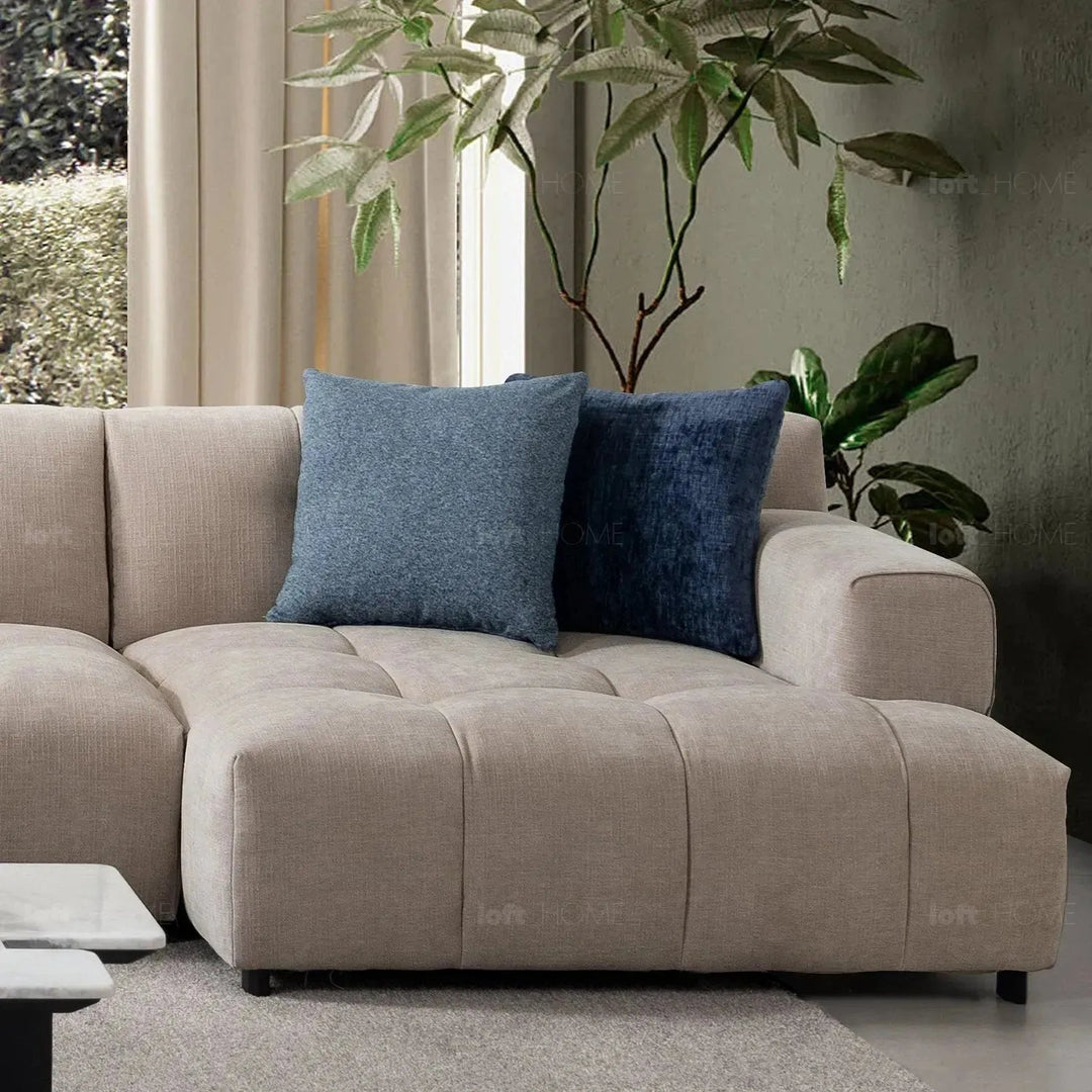 Modern Mixed Weave Fabric L Shape Sectional Sofa LUNA 3+L