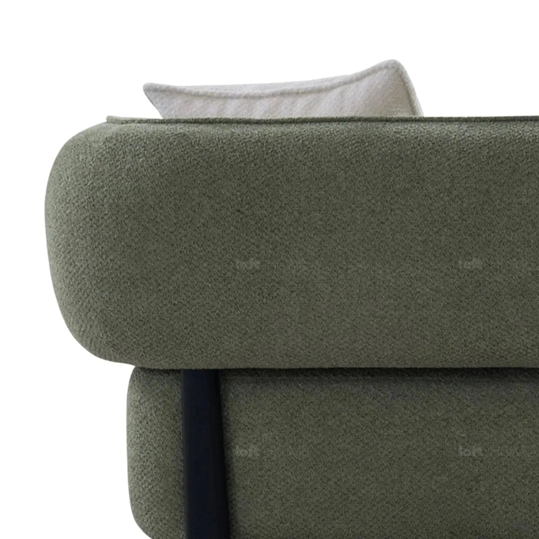Modern mixed weave fabric l shape sectional sofa plush 3+l in panoramic view.