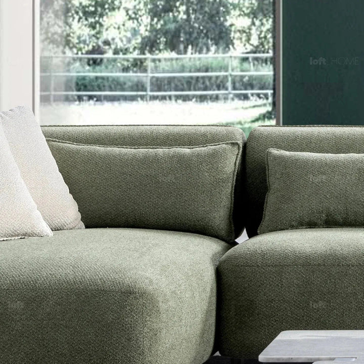 Modern mixed weave fabric l shape sectional sofa plush 3+l situational feels.