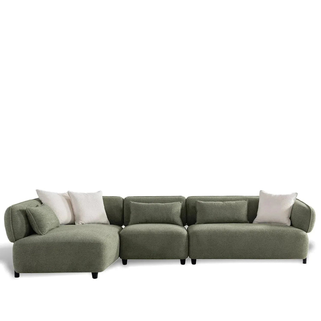 Modern mixed weave fabric l shape sectional sofa plush 3+l detail 3.