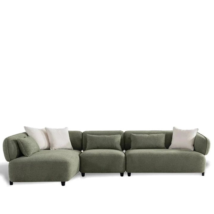 Modern mixed weave fabric l shape sectional sofa plush 3+l detail 3.