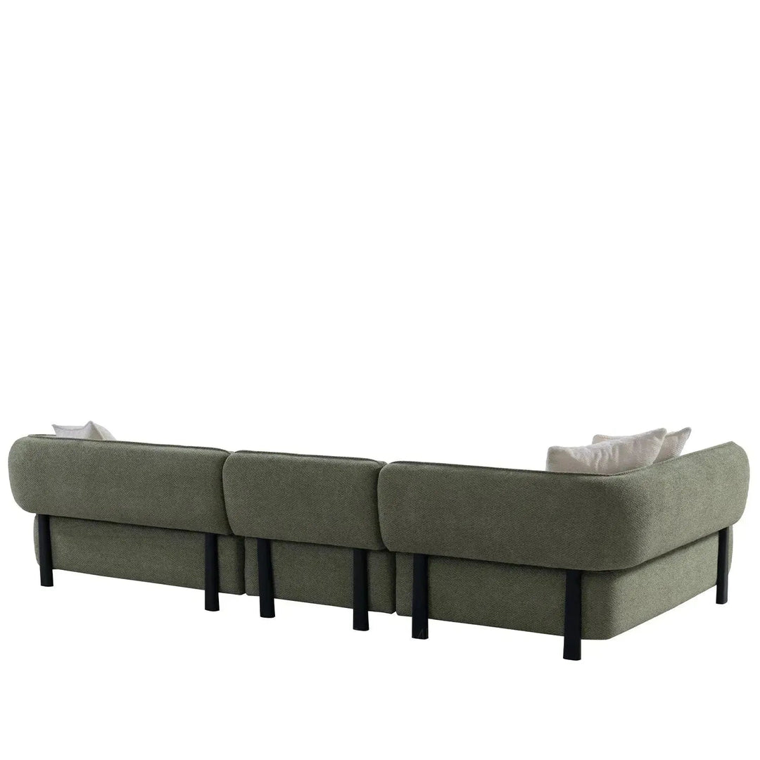 Modern mixed weave fabric l shape sectional sofa plush 3+l layered structure.