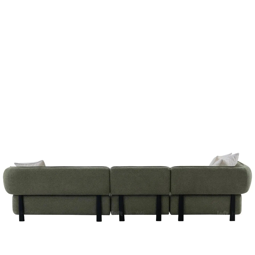 Modern mixed weave fabric l shape sectional sofa plush 3+l detail 1.