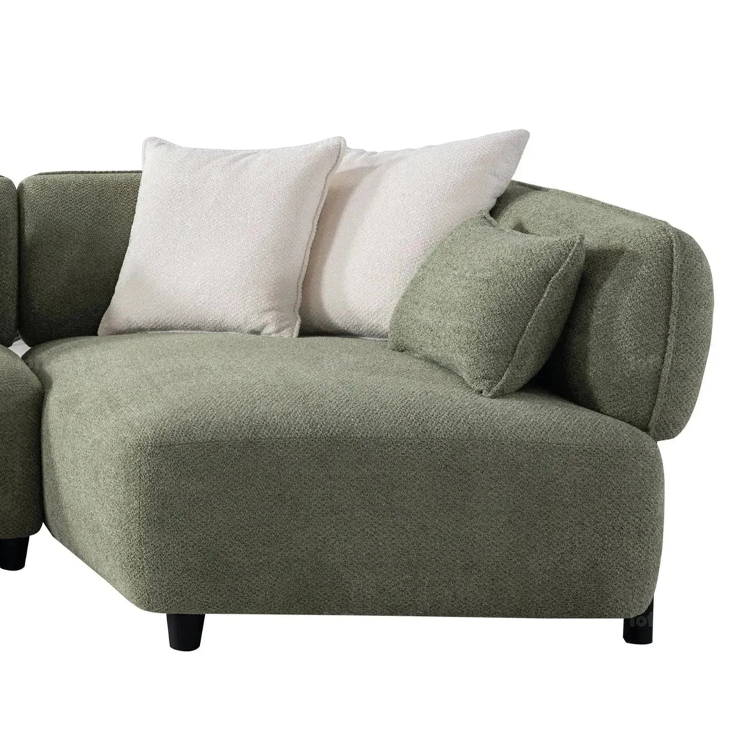 Modern Mixed Weave Fabric L Shape Sectional Sofa PLUSH 3+L