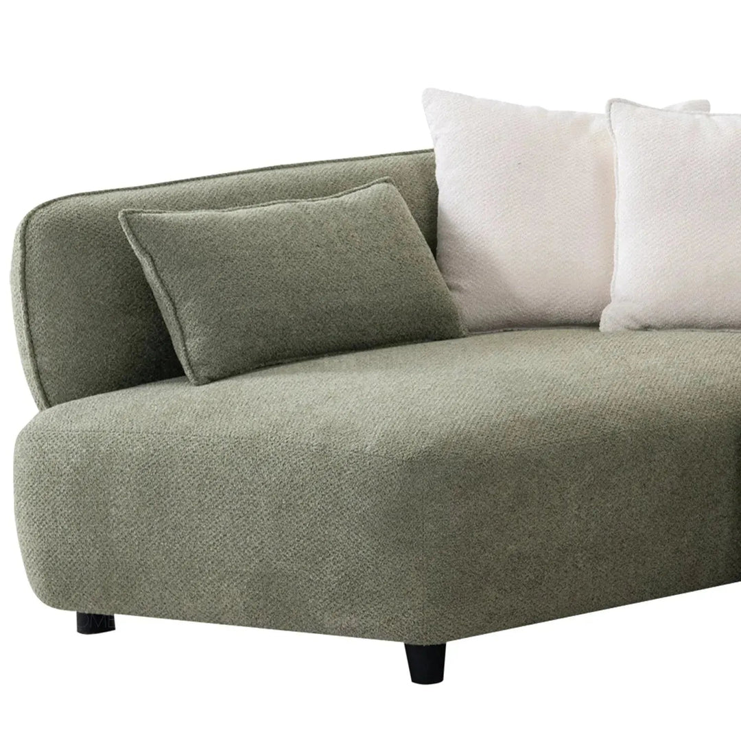 Modern Mixed Weave Fabric L Shape Sectional Sofa PLUSH 3+L