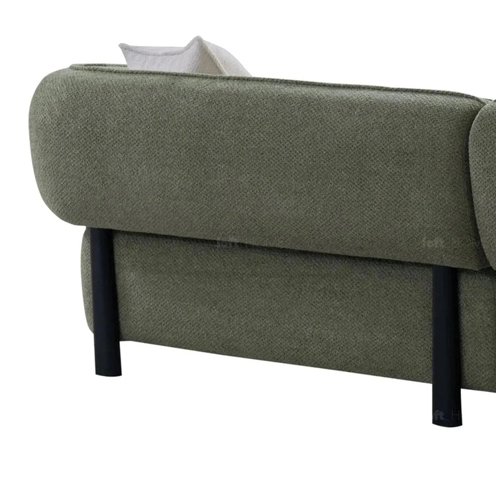Modern mixed weave fabric l shape sectional sofa plush 3+l in close up details.