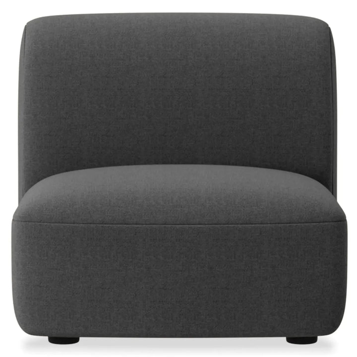Modern mixed weave fabric modular armless 1 seater sofa petals detail 10.