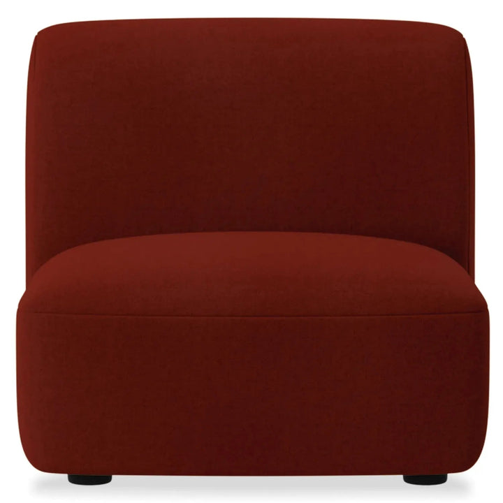 Modern mixed weave fabric modular armless 1 seater sofa petals detail 13.