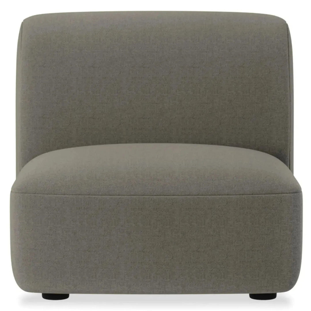 Modern mixed weave fabric modular armless 1 seater sofa petals detail 14.