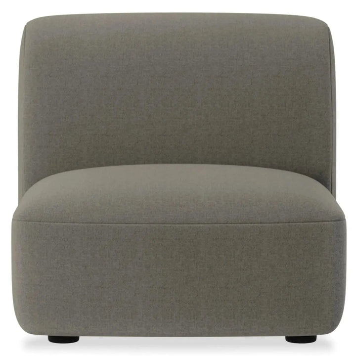 Modern mixed weave fabric modular armless 1 seater sofa petals detail 14.