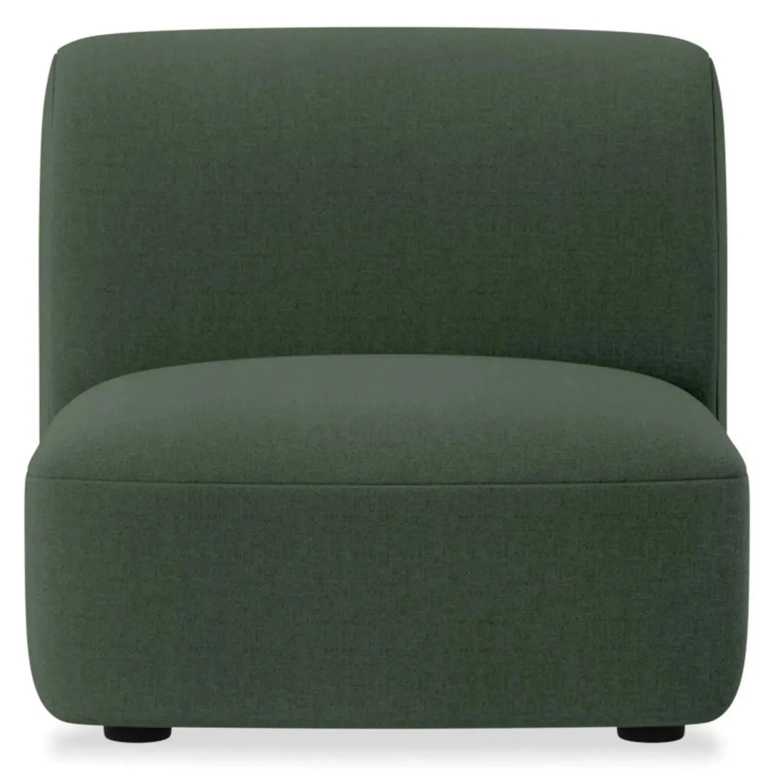 Modern mixed weave fabric modular armless 1 seater sofa petals detail 15.