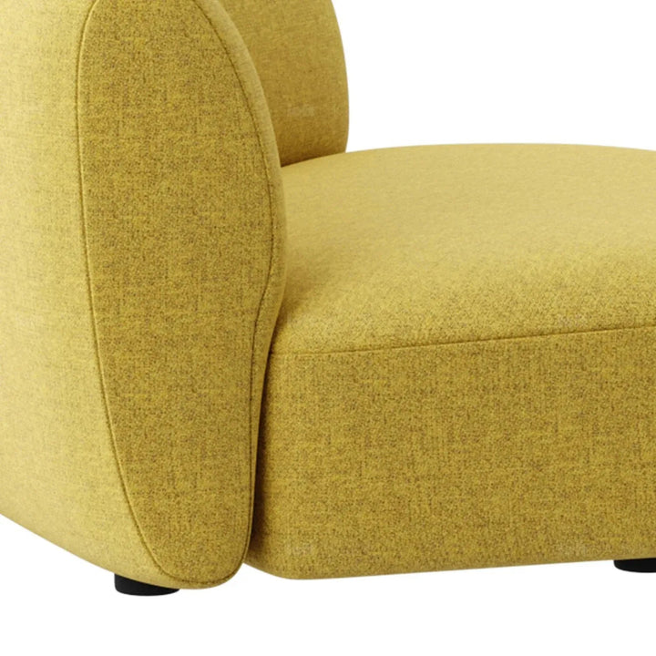 Modern mixed weave fabric modular armless 2 seater sofa petals layered structure.