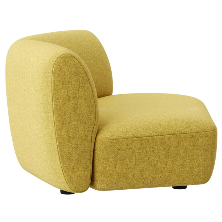 Modern mixed weave fabric modular armless 2 seater sofa petals detail 2.