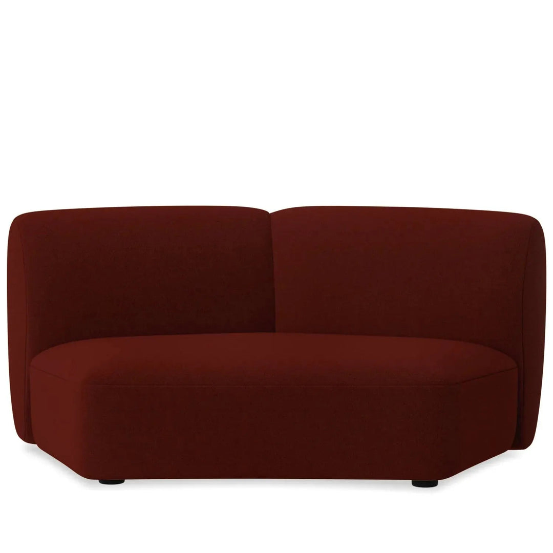 Modern mixed weave fabric modular armless 2 seater sofa petals detail 11.