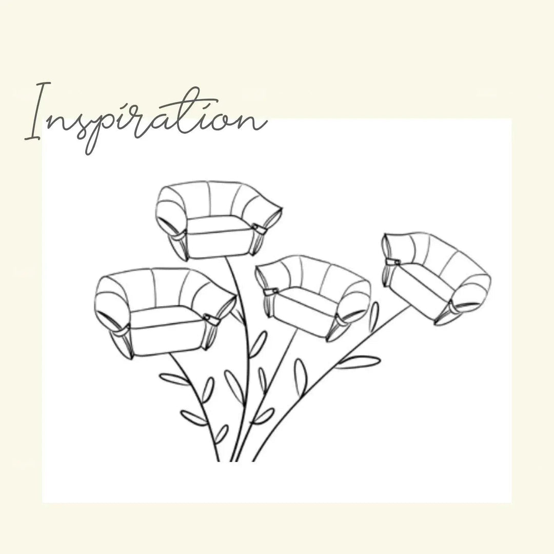 Modern Mixed Weave Fabric Modular Armless 2 Seater Sofa PETALS