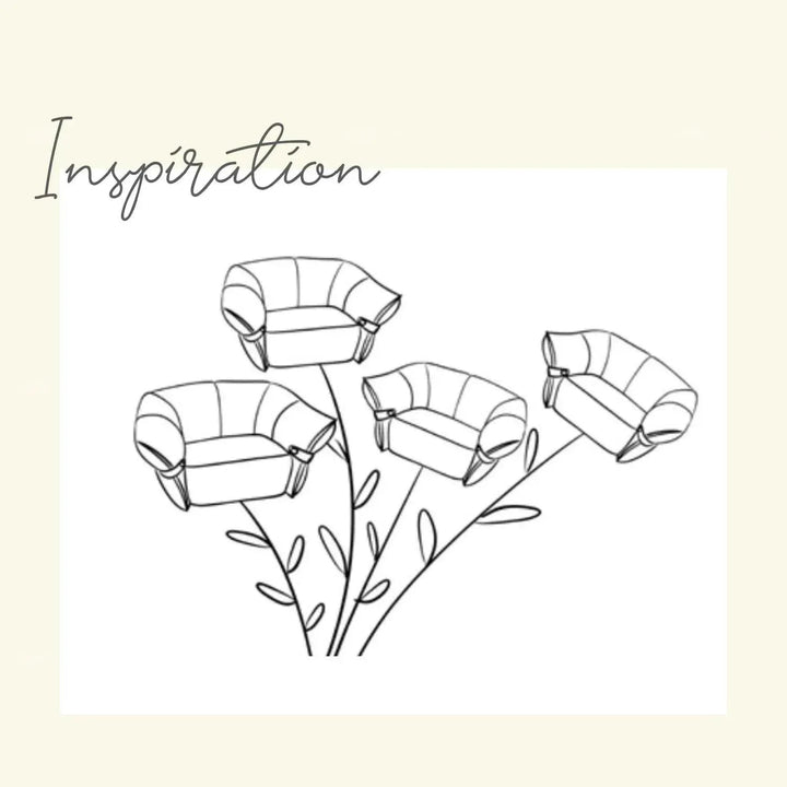 Modern Mixed Weave Fabric Modular Armless 2 Seater Sofa PETALS