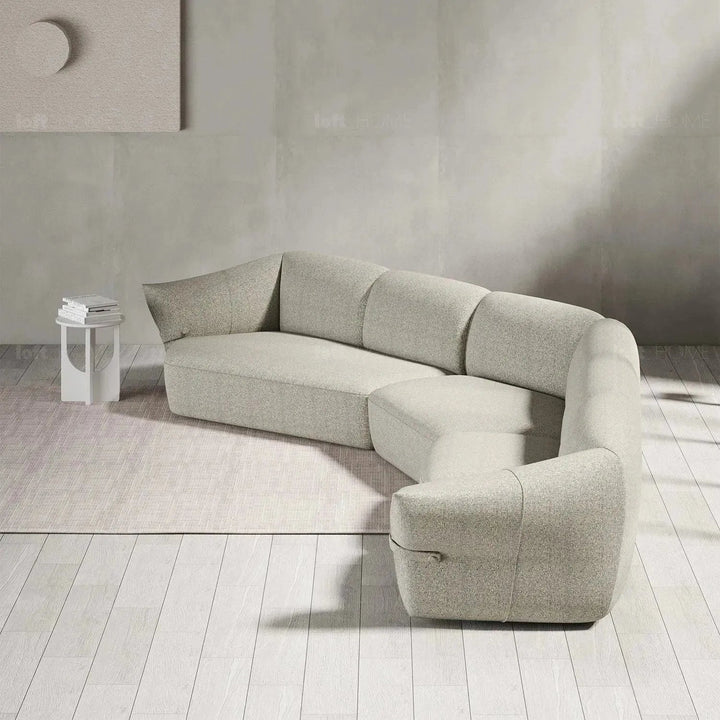 Modern mixed weave fabric modular chaise sofa petals situational feels.