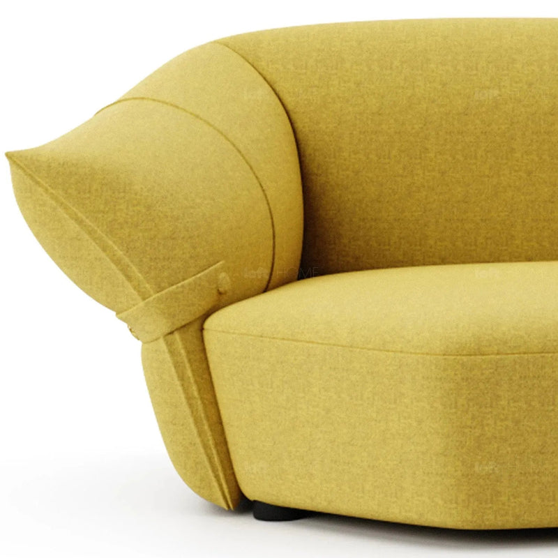 Modern mixed weave fabric modular chaise sofa petals detail 2.