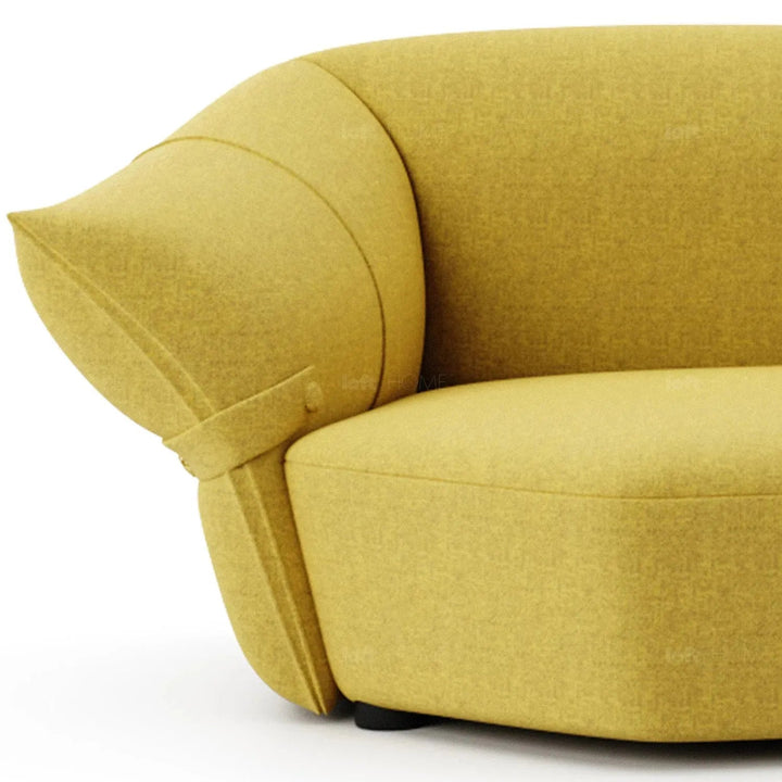 Modern mixed weave fabric modular chaise sofa petals detail 2.
