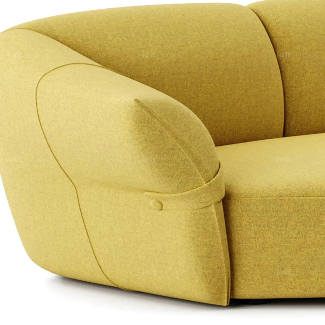 Modern mixed weave fabric modular chaise sofa petals detail 3.