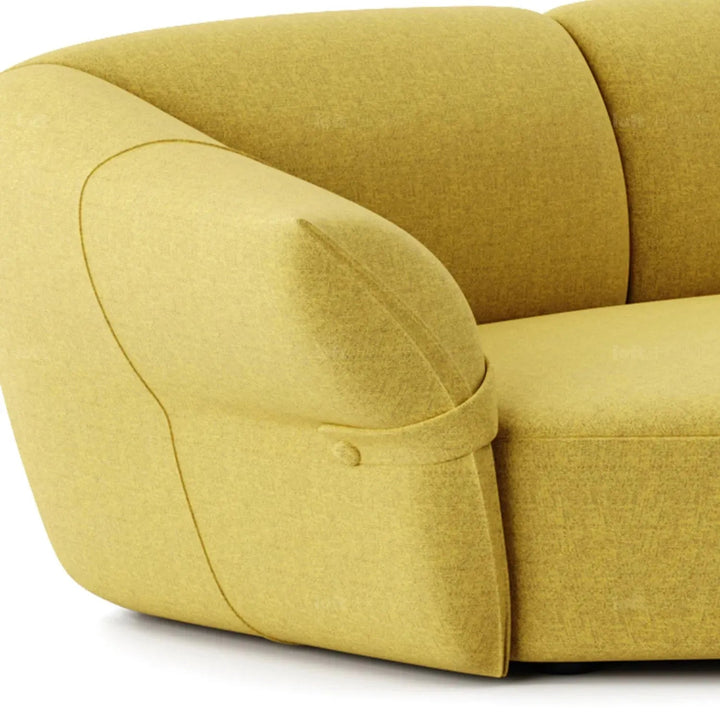 Modern mixed weave fabric modular chaise sofa petals detail 3.