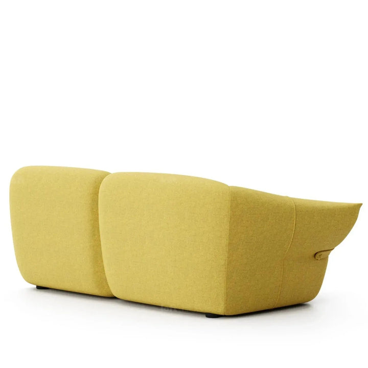 Modern mixed weave fabric modular chaise sofa petals detail 9.