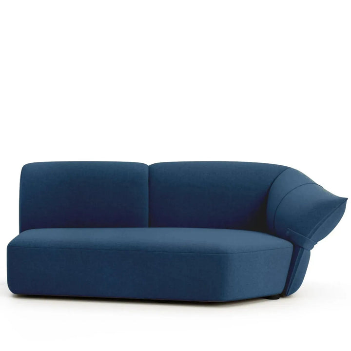 Modern mixed weave fabric modular chaise sofa petals detail 16.